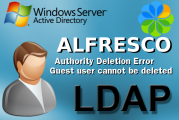 Alfresco tips & tricks – #15 Ldap error, Guest user cannot be deleted